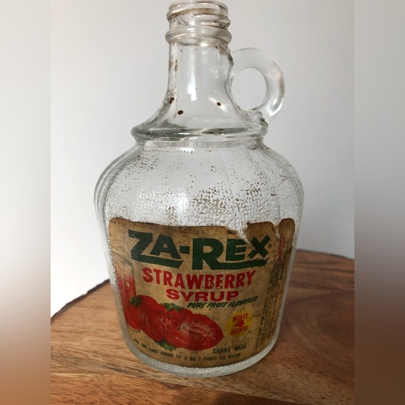 Vintage Accents Vintage 96s Zarex Strawberry Syrup Bottle Poshmark